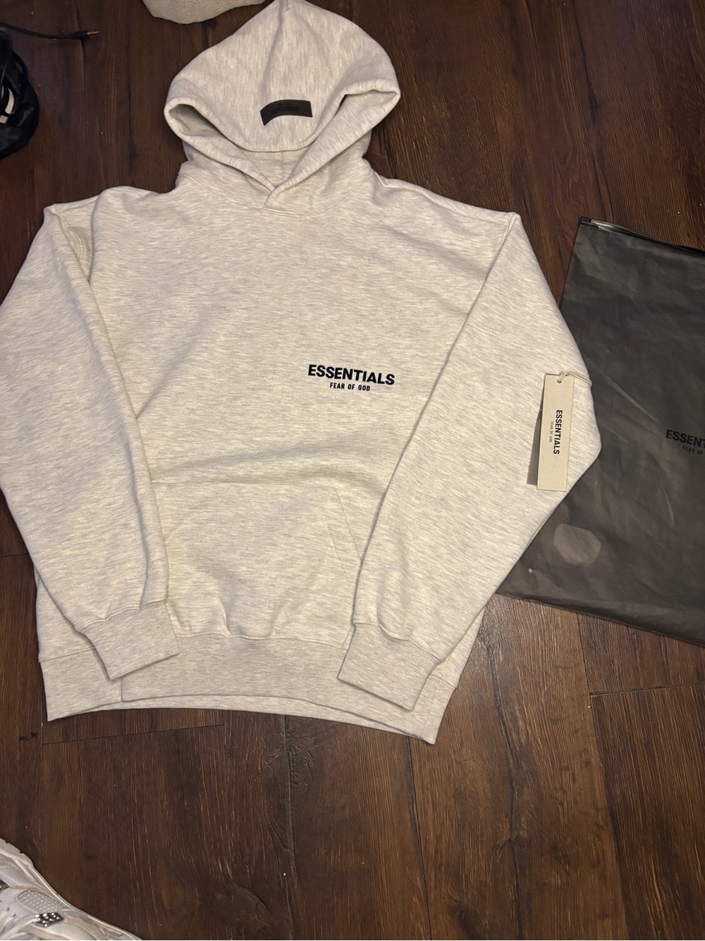 Essentials Light Heather Gray Pullover Hoodie